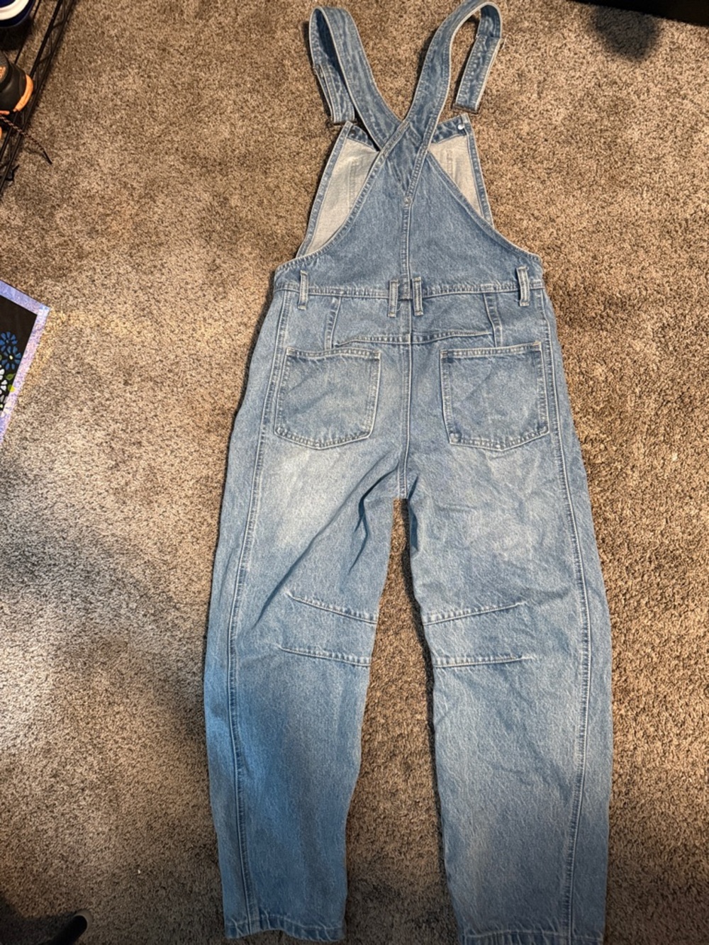 Light Wash Denim Women’s Overalls - Picture 4 of 5